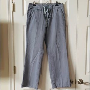 Old Navy grey cotton straight leg pants